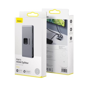 Switch HDMI Bidirectional, Baseus, 2x HDMI la 1x HDMI / 1x HDMI la 2x HDMI, 4K@60Hz, Space Grey - Img 5