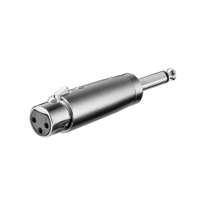 Adaptor Audio, Basekit, Conector XLR Mama la Jack Mono 6.3mm Tata, Argintiu