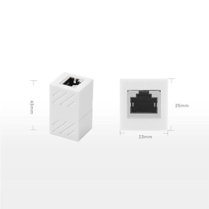 Adaptor Ethernet Ugreen NW114, RJ45 Mama la RJ45 Mama, Cat.7, 10 Gbps, Alb, 20311 - Img 3