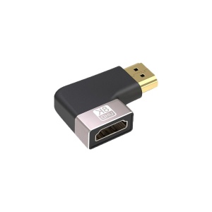 Adaptor HDMI Mama la HDMI Tata, Basekit, 8k@60Hz, 4k@120Hz, 90 Grade, Conectori Auriti, Argintiu - Img 4