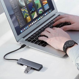 Adaptor Hub Multiport 5 in 1 Ugreen CM219 50985, USB la 4x USB 3.0, 1x Input USB-C PD 5V 2A, Space Gray - Img 7