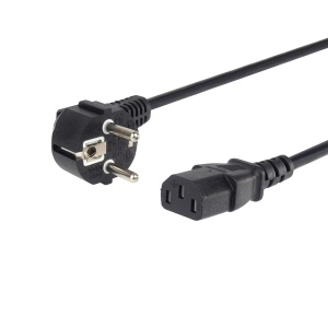 Cablu Alimentare Basekit Euro la IEC 320 C13, 230V, 0.5 Metri, Negru - Img 3