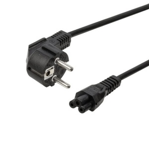 Cablu Alimentare, Basekit, Priza EU CEE 7/7 Stecher 90 - IEC C5 mama, 2.5A, 1m, Negru
