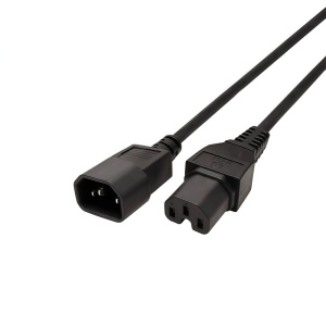 Cablu Alimentare C14 la C15, Basekit, 3 Metri, Negru