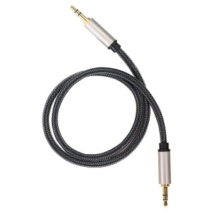 Cablu Audio Auxiliar, Ugreen AV125, Jack 3.5 mm Tata - Jack 3.5 mm Tata, Stereo, 1m, Gri - Img 2