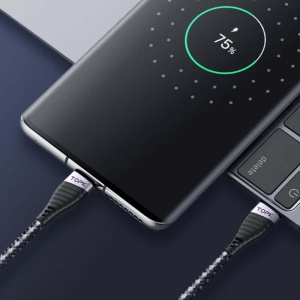Cablu de date TopK AC15, USB Type-C la Lightning, 20W, 1m, Negru - Img 5