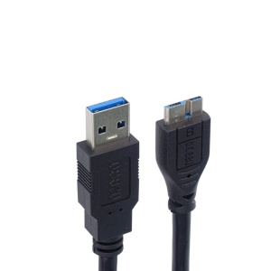 Cablu de Date USB-A 3.0 la Micro USB-B, 5Gbps, Tata-Tata, Basekit, Ecranat, Negru, 0.5/1 m - Img 1