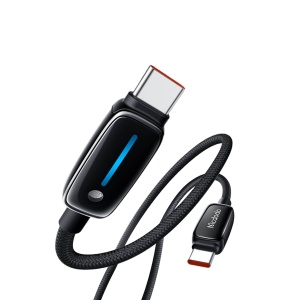 Cablu de Date USB-C Tata la USB-C Tata, McDodo 0100, 6A, Indicator LED, Ajustare Automata a Intensitatii, 1.2m, Negru - Img 3