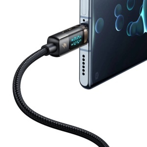 Cablu de Date USB-C Tata la USB-C Tata, McDodo 3610, 6A, Display Digital, Auto Power Off, 1.2m, Negru - Img 4
