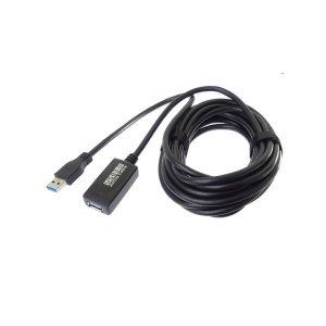 Cablu Extender Activ USB-A Tata la USB-A Mama si Incarcator, Basekit, Negru, 5m - Img 4