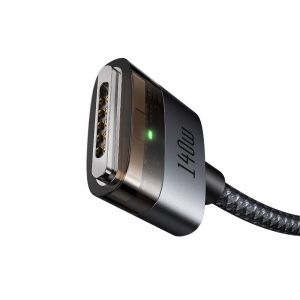 Cablu Magnetic USB-C Tata la MagSafe 3, McDodo 2070, 140W, Indicator LED, 2m, Negru - Img 2