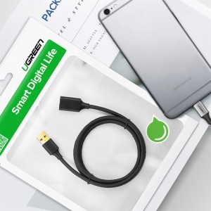 Cablu USB Extender, USB-A 3.0 (T) la USB-A 3.0 (M), Ugreen US129, Negru - Img 4