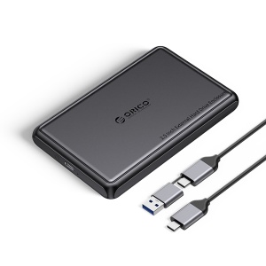 Carcasa Rack HDD/SDD 2.5" SATA, Orico, USB-C, 5Gbps, Negru - Img 1