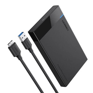 Carcasa rack Premium Ugreen 30848 pentru HDD/SSD extern 2.5 inch SATA cu cablu USB 3.2 la Micro USB SuperSpeed, Negru - Img 2