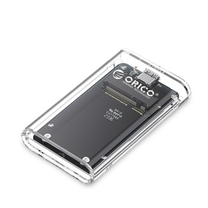 Carcasa Rack SSD mSATA, Orico, USB-C 3.2 Gen1, 5Gbps, Transparent - Img 1