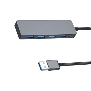 Hub Multiport 4 in 1, Basekit USH253, USB 3.0 la 4 x USB 3.0, Aluminium, Space Gray - Img 4