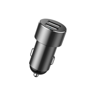 Incarcator Auto Baseus Dual Port, 2 x Priza Bricheta 80W, Negru - Img 2