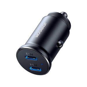 Incarcator Auto Circular, Joyroom, 30W, 2x USB-C, Metalic, Negru - Img 4
