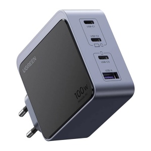Incarcator Retea 100W, Ugreen Nexode S X565, GaN Fast Charge, 3x USB-C, 1x USB-A, PD3.0, QC4.0+, Cablu USB-C, Space Gray - Img 3