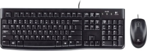 KIT wired LOGITECH USB, tastatura + mouse optic 1000dpi, 3 butoane "B110", black, "MK120" "920-002563"   - 1