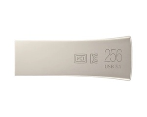 MEMORIE USB SAMSUNG 256 GB, USB 3.1, profil mic, carcasa metalica, auriu, "MUF-256BE3/APC"  - 2