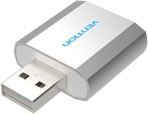 PLACI de SUNET Vention USB External Sound Card Silvery Metal Type, "VAB-S13"