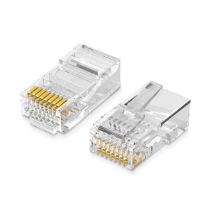 Set 100x Conectori, Ugreen NW110, RJ45 8P8C, UTP Cat5, Cat5e, Transparent
