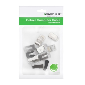 Set 10x Connector RJ45, Conector UTP Metalic, Ugreen NV111, Cat6 - Img 8
