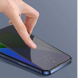 Set 2x Folie Sticla Protectie Full Privacy iPhone 12 Mini, Baseus Rigid-Edge Anti-Spy, 3D Full Glue 9H, 0.3 mm, Rama Antisoc - Img 5