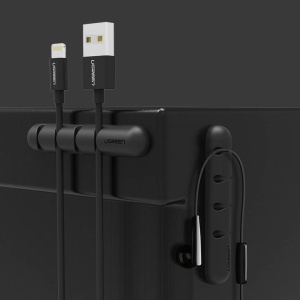 Set Organizatoare Cabluri Ugreen, 2 x 4 Clips-uri, Silicon, Fixare cu Banda Dublu Adeziva, Negru - Img 4