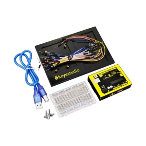 Set Placa Dezvoltare ATmega328P-PU Uno V4.0, Breadboard, Placa Montare Metalica, Fire Jumper, Cablu USB, Compatibil cu Arduino - Img 4