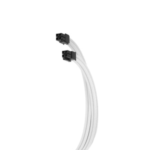 Set Prelungire Cabluri Sursa ATX, Asiahorse, 1x 24 Pini ATX, 3x 6+2 Pini GPU, 2x 4+4 Pini CPU, Mesh Textil, 18AWG, Alb, 30cm - Img 2