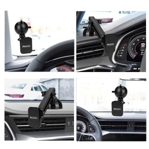 Suport Auto cu Ventuza Yesido C39, Fixare Telefon pe Parbriz sau Bord, Prindere Magnetica, Ajustare Unghi, Negru - Img 7