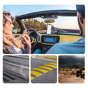 Suport Auto Gravitational, Ugreen, Fixare Telefon pe Bord, Ajustare Unghi, Negru - Img 4