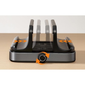 Suport Vertical Portabil pentru Laptop 10-40 mm Grosime, Joyroom, Alb - Img 3