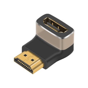 Adaptor HDMI Mama la HDMI Tata, Basekit, 8k@60Hz, 4k@120Hz, 90 Grade, Conectori Auriti, Argintiu