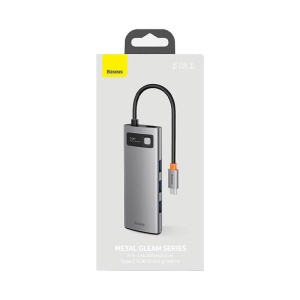 Adaptor Multiport Hub 5 in 1, Baseus, USB Type-C la HDMI 4K 60Hz, USB-C PD 100W, USB 3.0 - Img 5