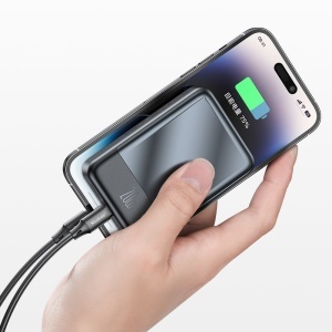 Baterie Externa Wireless 10000mAh, 20W, McDodo 4261, Senzor NTC, Indicator LED, Negru - Img 3