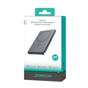 Baterie Externa Wireless 5000mAh, 20W, Joyroom, Compatibil MagSafe, Design Ultra Slim, Negru - Img 5