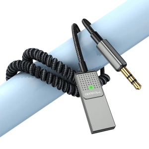 Cablu Audio McDodo, USB la 3,5 mm AUX Jack cu Bluetooth 5.1, 1.7m, Negru - Img 4