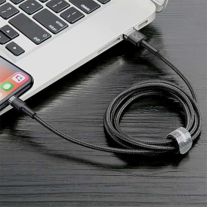 Cablu Date si Incarcare Apple iPhone, Baseus, USB la Lightning, Negru + Silver, Ultrarezistent, 0.5/1/2 m - Img 14