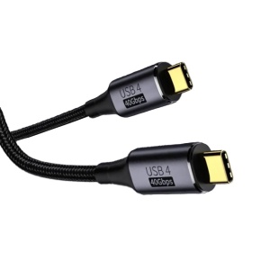Cablu de date USB Type-C 4.0, Basekit, PD 100W, 40Gbps, 8K 60Hz, 1.2m, Negru - Img 3