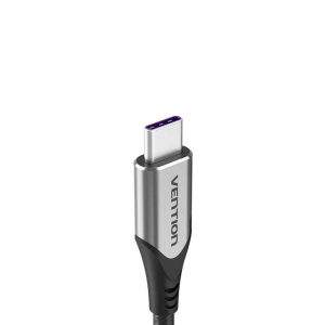 Cablu de Date Vention, USB la USB Type-C, 5A, 480 Mbps, 0.5/1/1.5/2m, Negru - Img 2