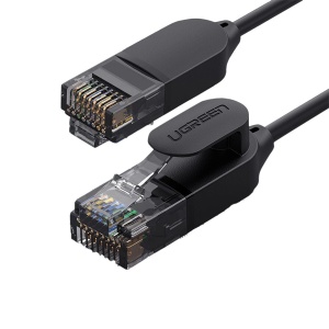 Cablu Ethernet RJ45, Patch Cord UTP Cat.6a Slim, Ugreen NW122, Negru - Img 2