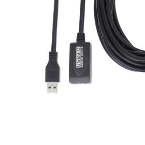 Cablu Extender Activ USB-A Tata la USB-A Mama si Incarcator, Basekit, Negru, 5m - Img 5