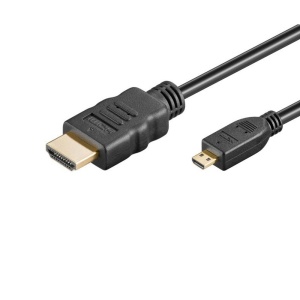 Cablu HDMI Tata la Micro HDMI Tata, Basekit, 4k @60Hz, Negru, 1/3/5 m - Img 1