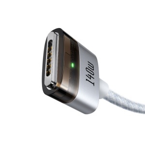 Cablu Magnetic USB-C Tata la MagSafe 3, McDodo 2071, 140W, Indicator LED, 2m, Alb - Img 2