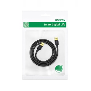 Cablu USB, USB-A 3.0 (T) la USB-A 3.0 (T), Ugreen US128, 5 Gbps, Negru - Img 2