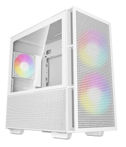 CARCASA DeepCool "CH360 WH", Mini Tower, ATX, fara sursa, 3xfan, USB 3.2 gen 1 x 1, USB 2.0 x 2, audio, PSU shroud,4 sloturi expansiune,iluminare ARGB,alb "R-CH360-WHAPE3-G-1"  - 4