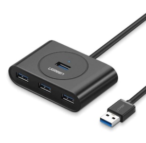 HUB extern Ugreen, "CR113" porturi USB: USB 3.0 x 4, conectare prin USB 3.0, lungime 0.5 m, negru, "20290"  - 6957303822904 - 2